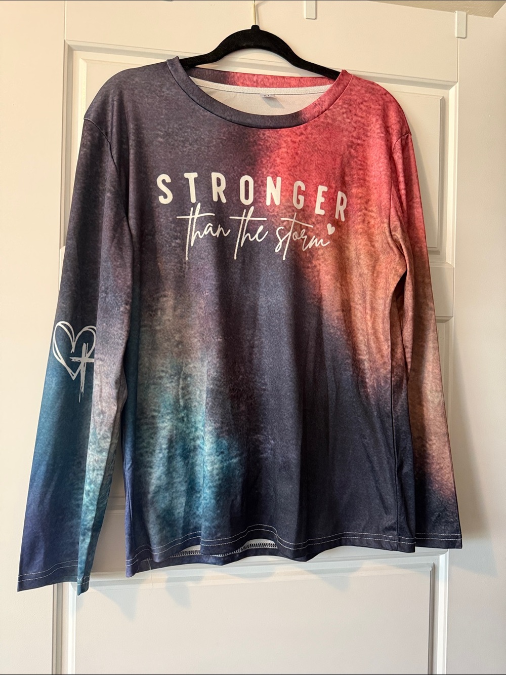 Stronger Than The Storm Long Sleeve Tee in Multi-Color